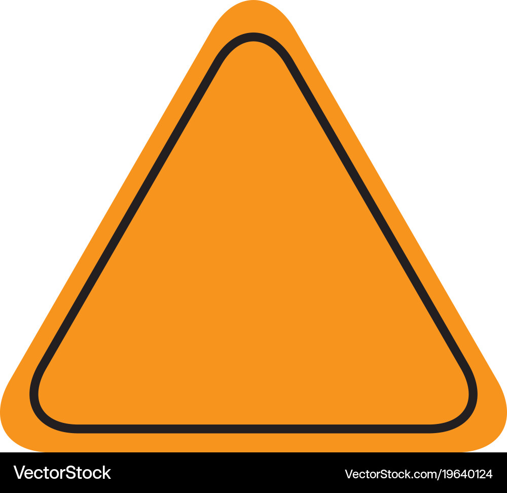 Triangle notification signal vector image
