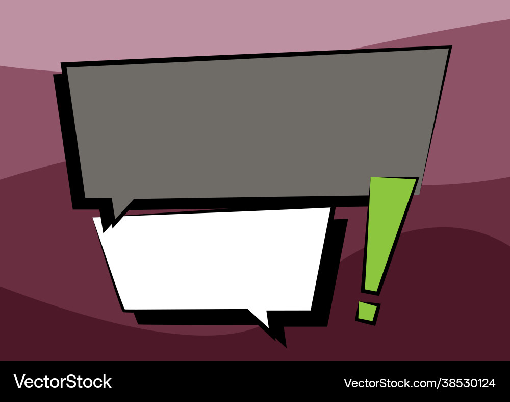 Two colorful overlapping dialogue box drawing Two colorful overlapping dialogue box drawing vector image