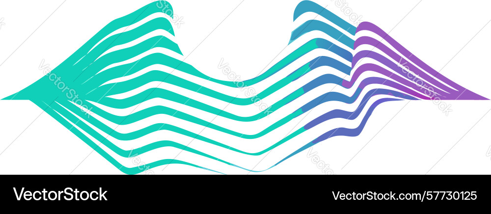 Abstract wavy lines dynamic gradient flow design vector image