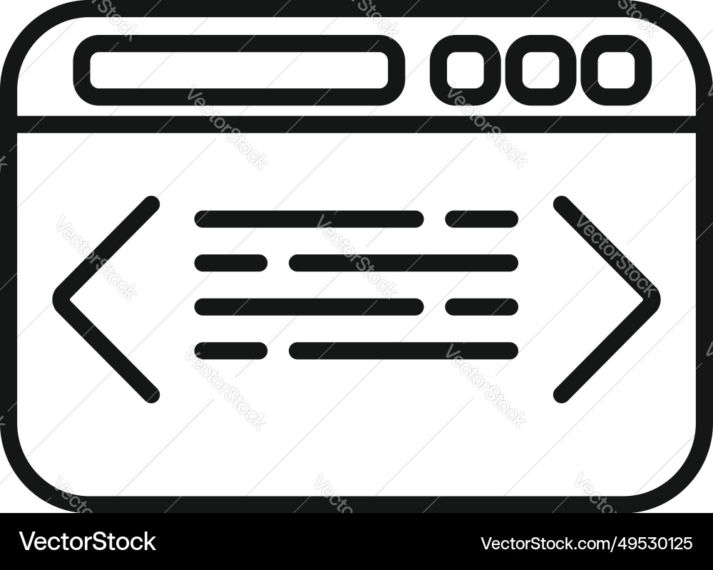 Api icon outline develop code Api icon outline develop code vector image