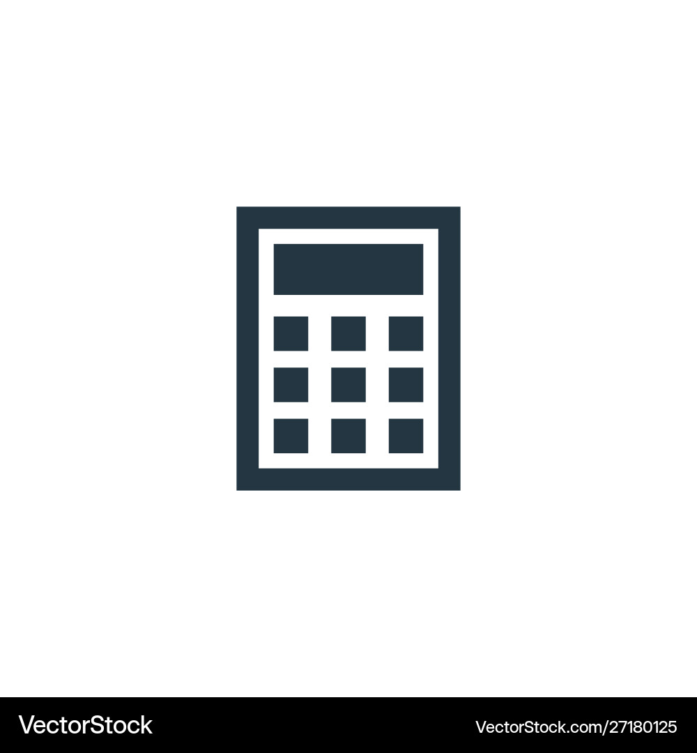 Calculator icon simple element Vector Image