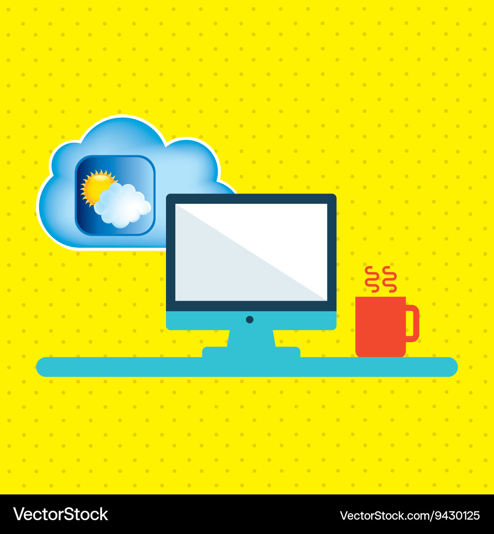 Cloud computing design Vector Image