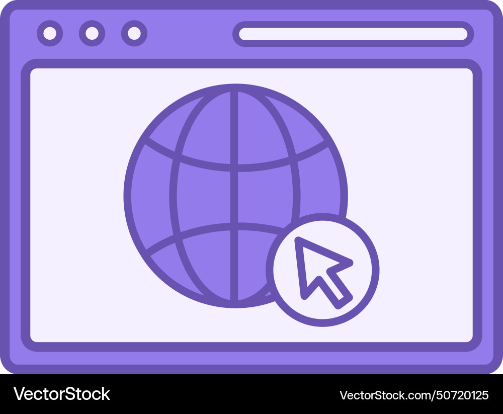 Colored website icon page with data which vector image