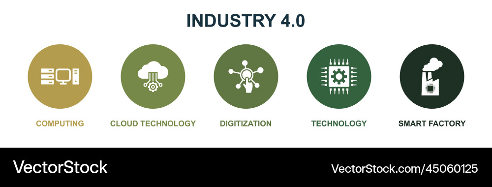 Computing cloud technology digitization Vector Image