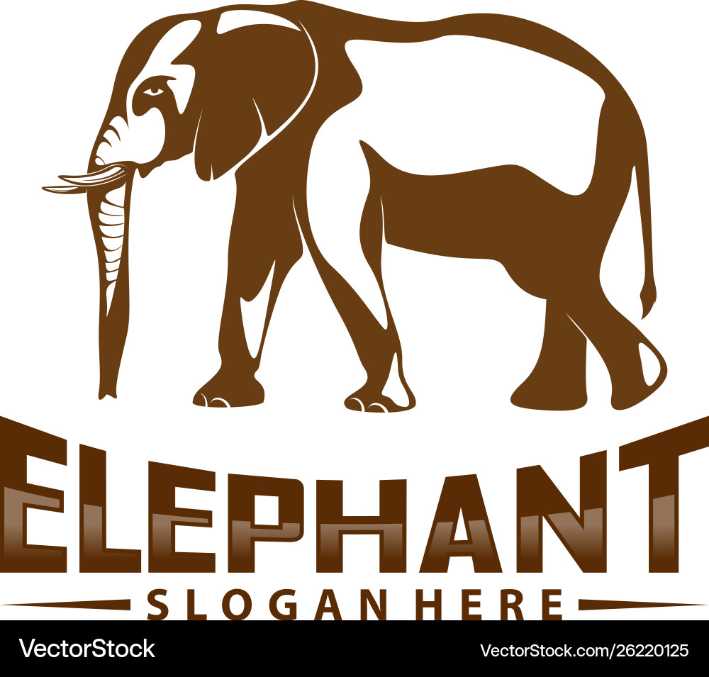 Elephant Logo Design Tier Vorlage Symbol Elephant Logo Design Tier Vorlage Symbol vektorbild