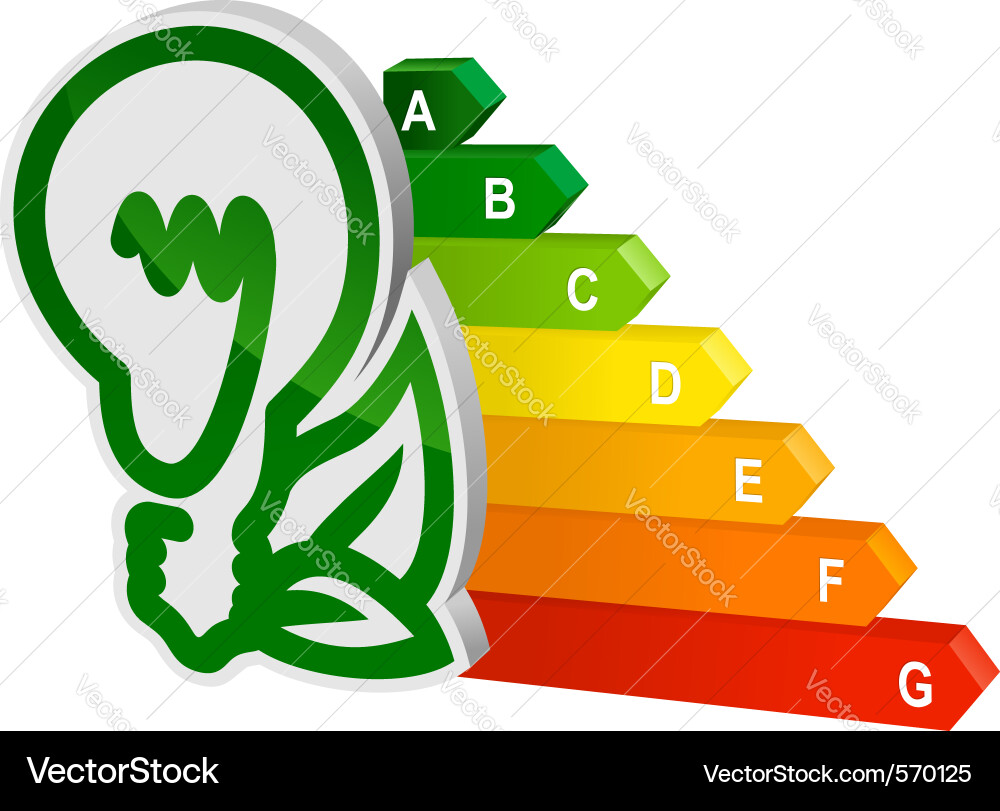 Energy efficiency graph vector image