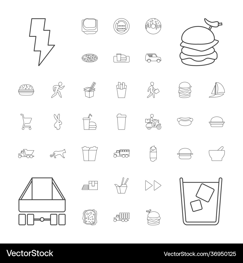 Fast icons (36950125) – Free Vector | VectorStock