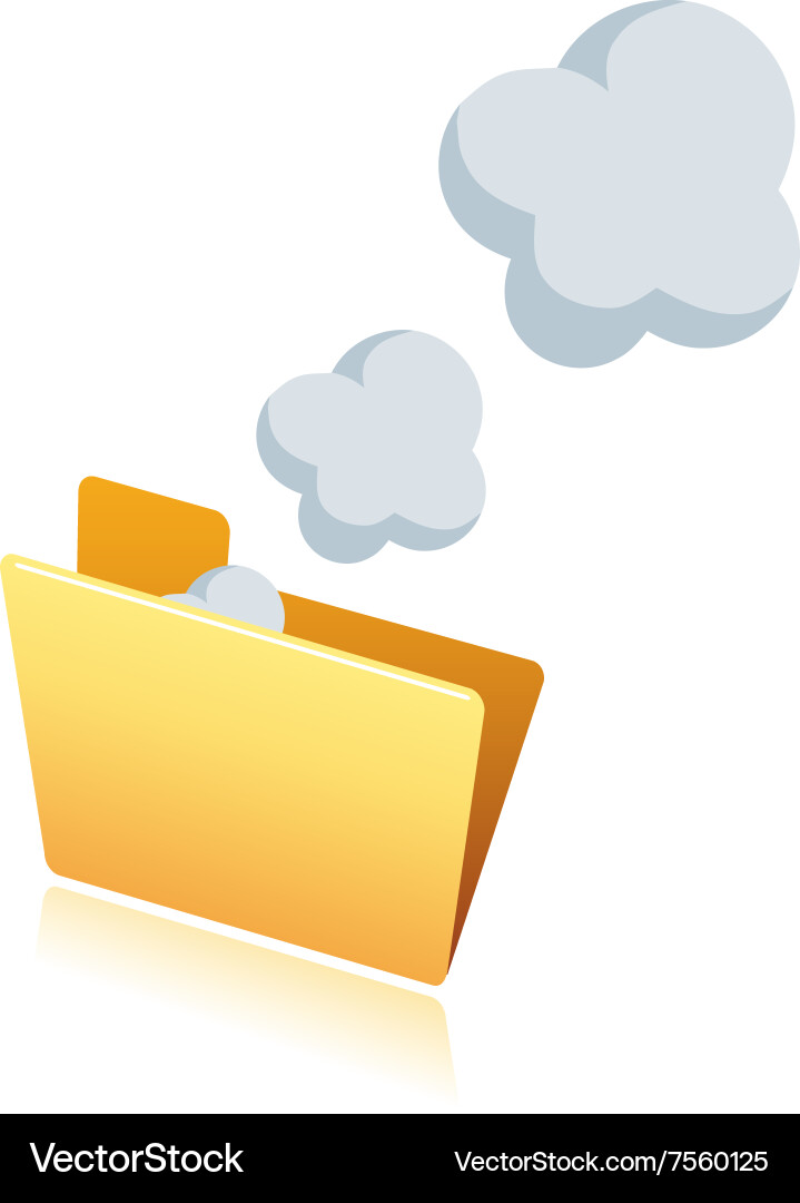 Flying object in folder-01 vector image