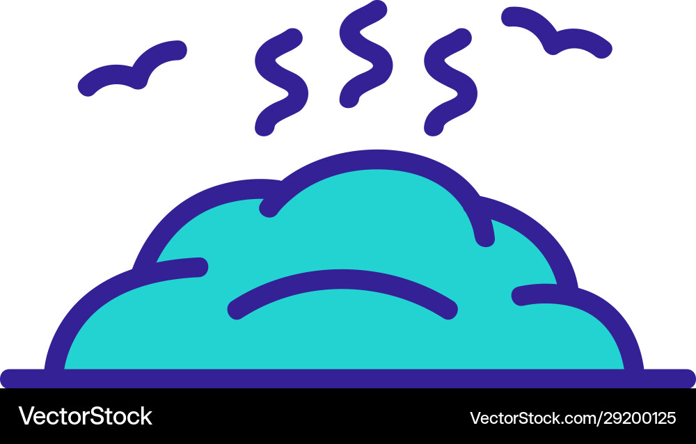 Garbage dump icon isolated contour symbol Garbage dump icon isolated contour symbol vector image