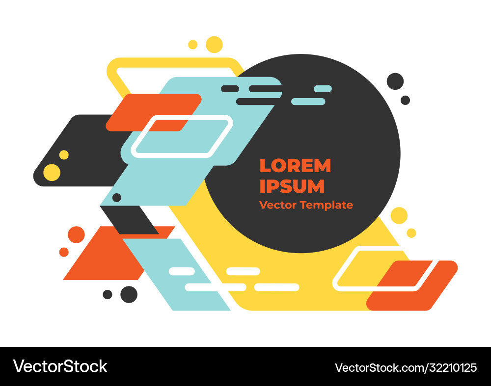 Geometric abstract background dynamic shapes vector image
