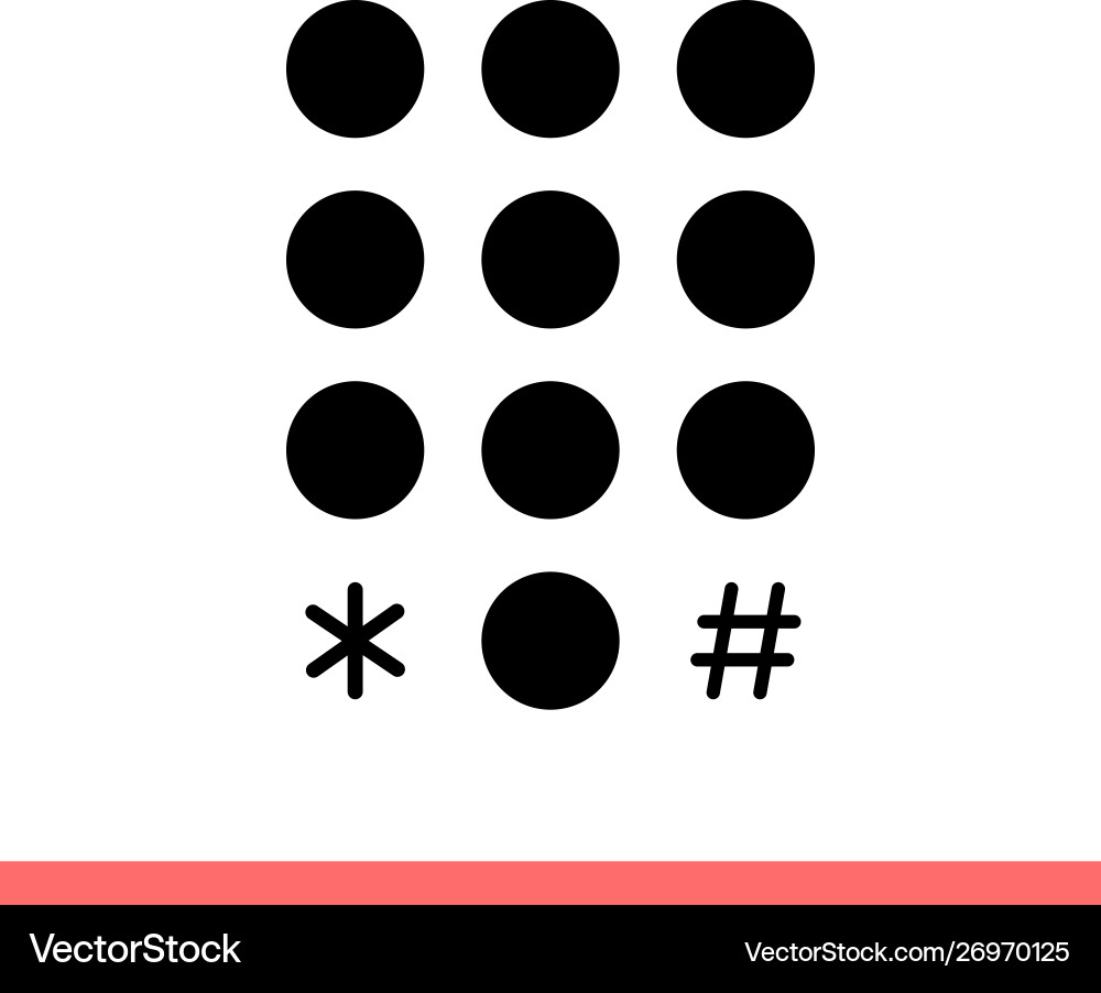 Keypad icon for web or mobile app Vector Image
