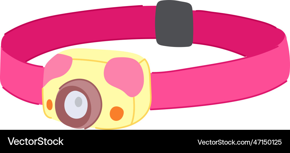 Light headlamp flashlight cartoon Vector Image