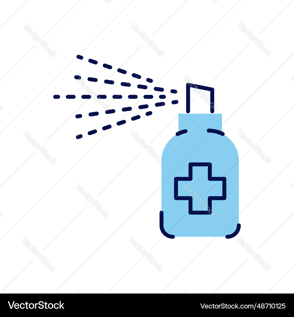 Medizinische Spray Desinfektions-Symbol Medizinische Spray Desinfektions-Symbol vektorbild