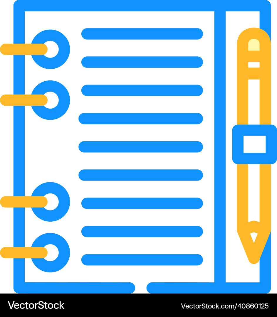 Replaceable leaflet diary color icon vector image