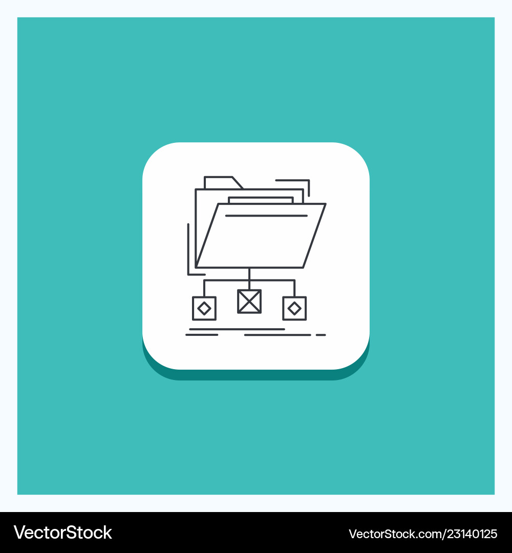 Round button for backup data files folder network Round button for backup data files folder network Vector Image