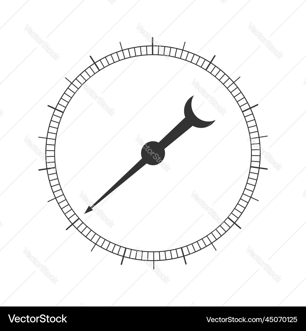 Round measuring scale of chronometer barometer Round measuring scale of chronometer barometer vector image