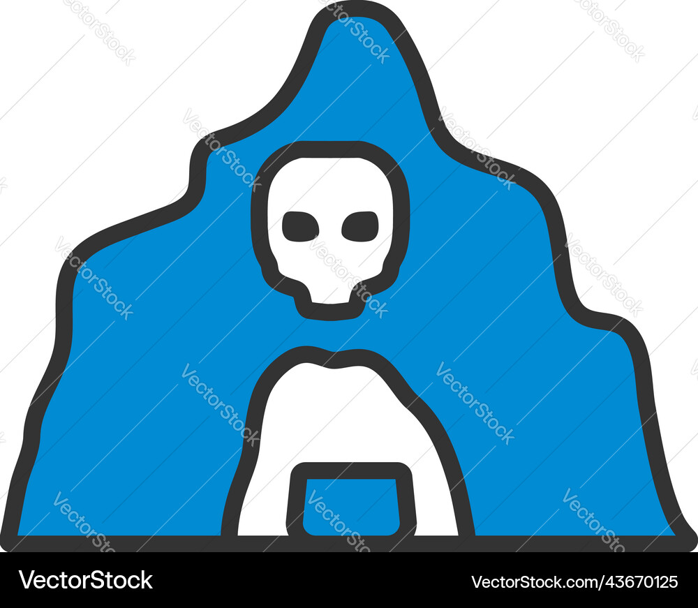Scare cave icon Scare cave icon vector image