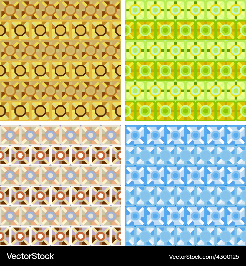 Seamless abstract art pattern set vector image