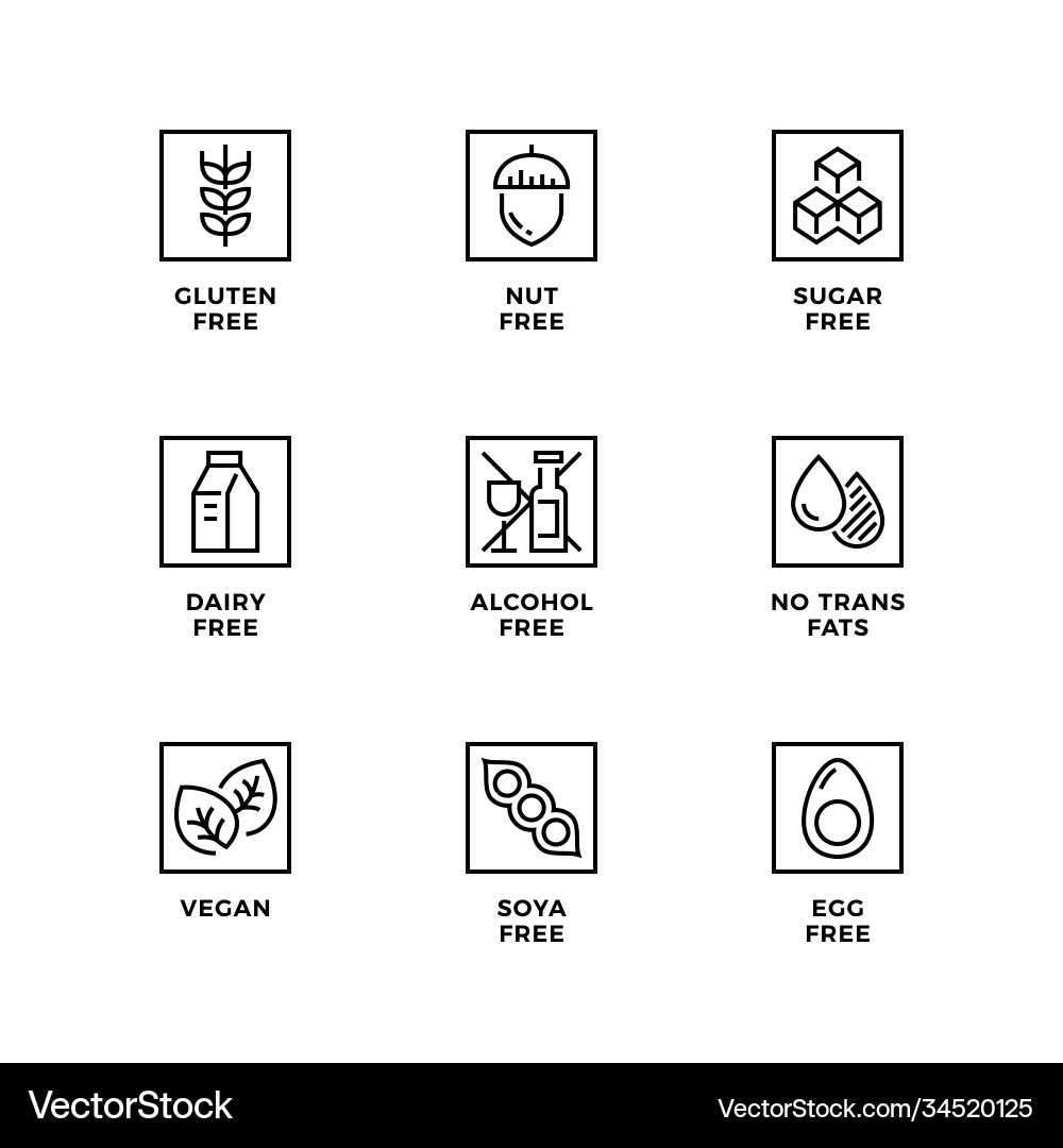 Set Icons für gesunde Lebensmittelverpackung ohne Set Icons für gesunde Lebensmittelverpackung ohne vektorbild