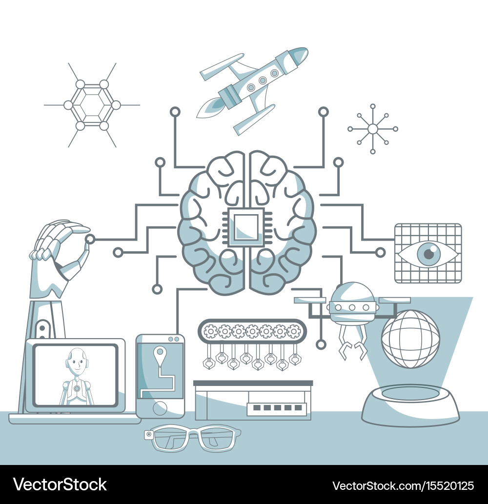 White background with silhouette color sections Vector Image