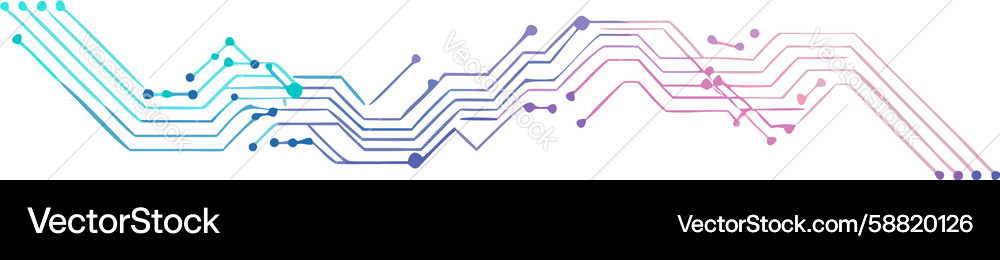 Abstract digital wave pattern with connected dots Vector Image