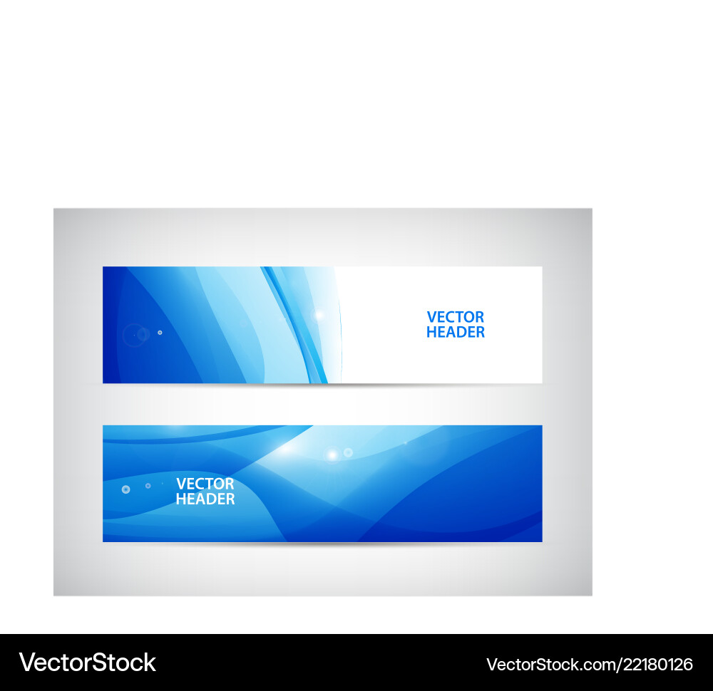 Abstract Wavy Header Set vector image