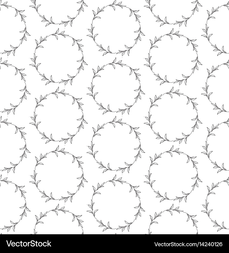 Botanical Circle Pattern Vector Image