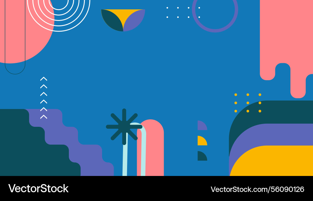 Colorful abstract geometric pattern with shapes Colorful abstract geometric pattern with shapes Vector Image