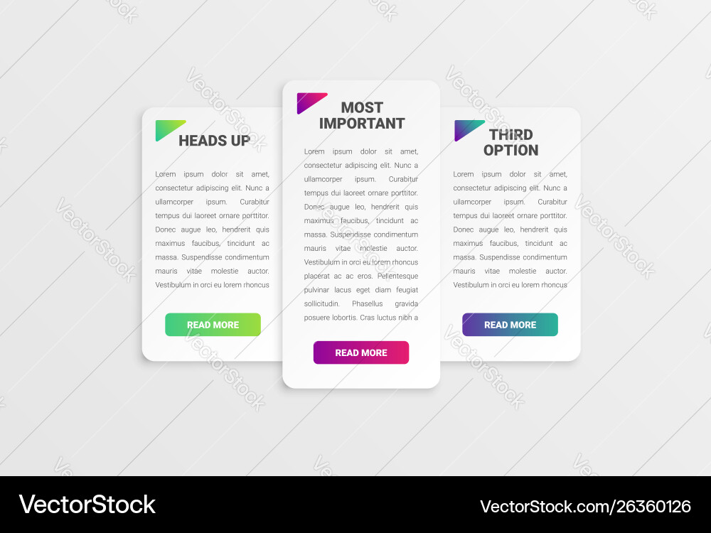 Colorful card template for web usage Colorful card template for web usage vector image