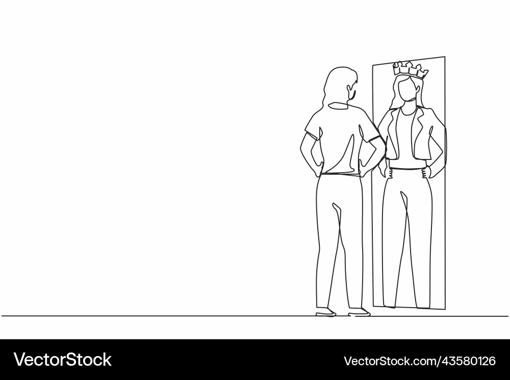 Continuous one line drawing narcissistic Continuous one line drawing narcissistic vector image