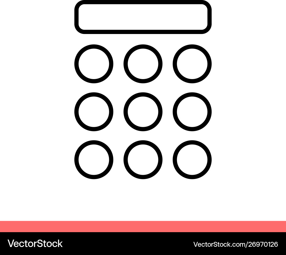 Keypad icon for web or mobile app Vector Image