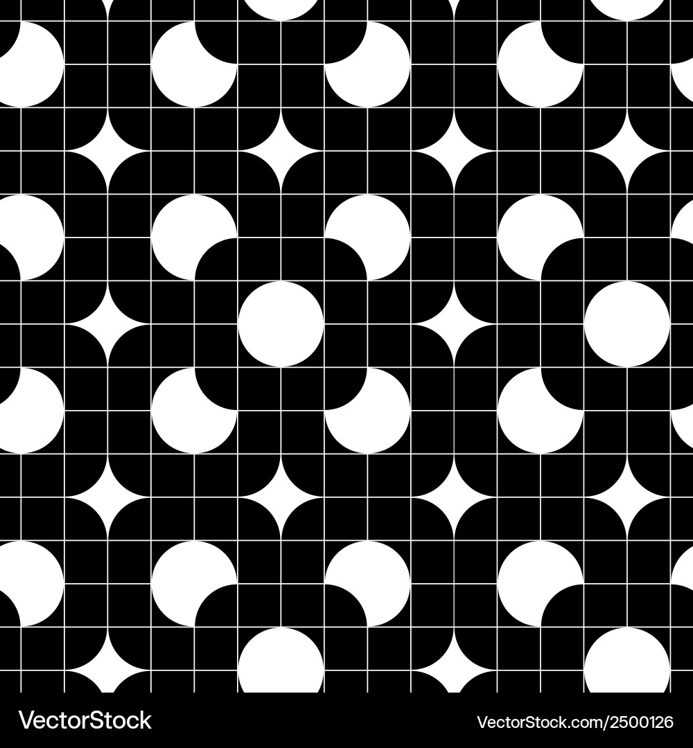 Retro tiles seamless pattern background vector image