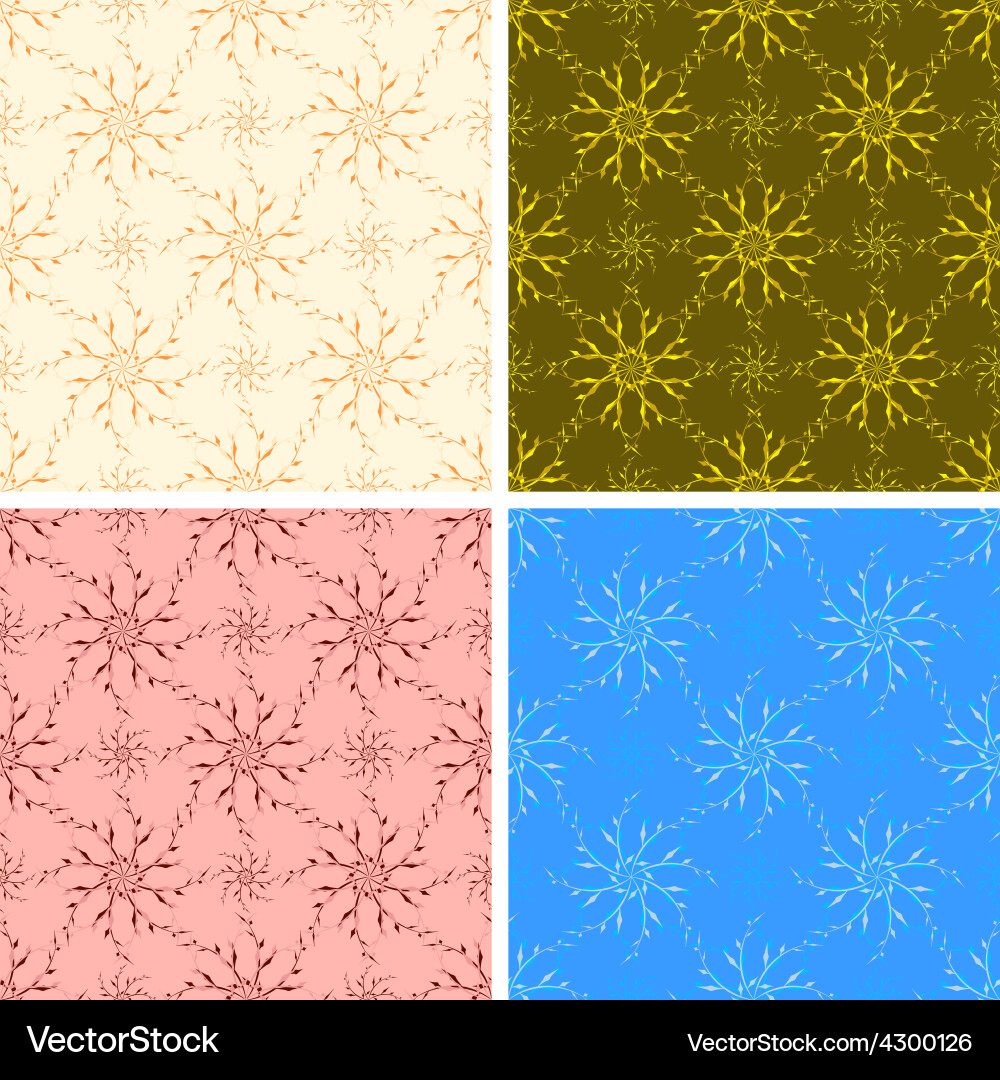 Seamless abstract art pattern set Vector Image