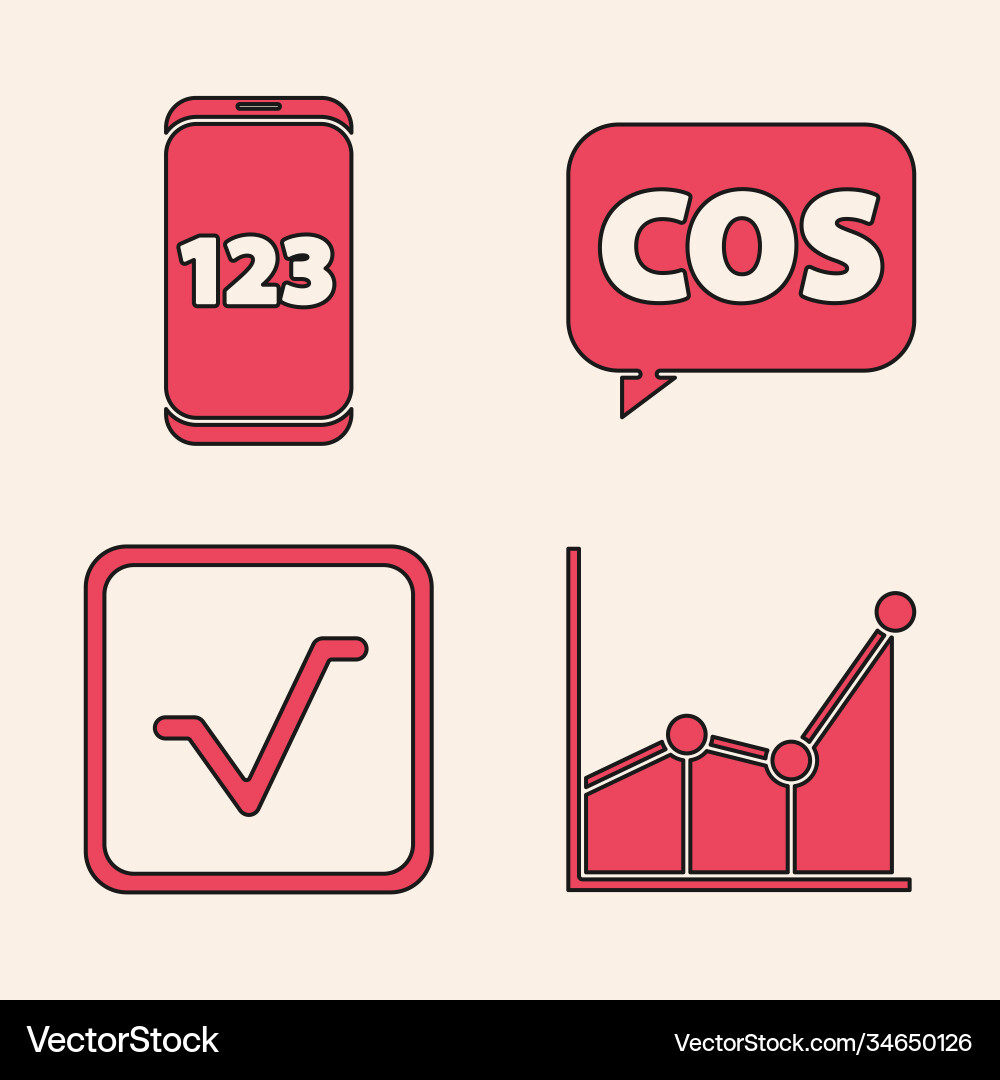 Set graph schedule chart diagram mobile Set graph schedule chart diagram mobile vector image