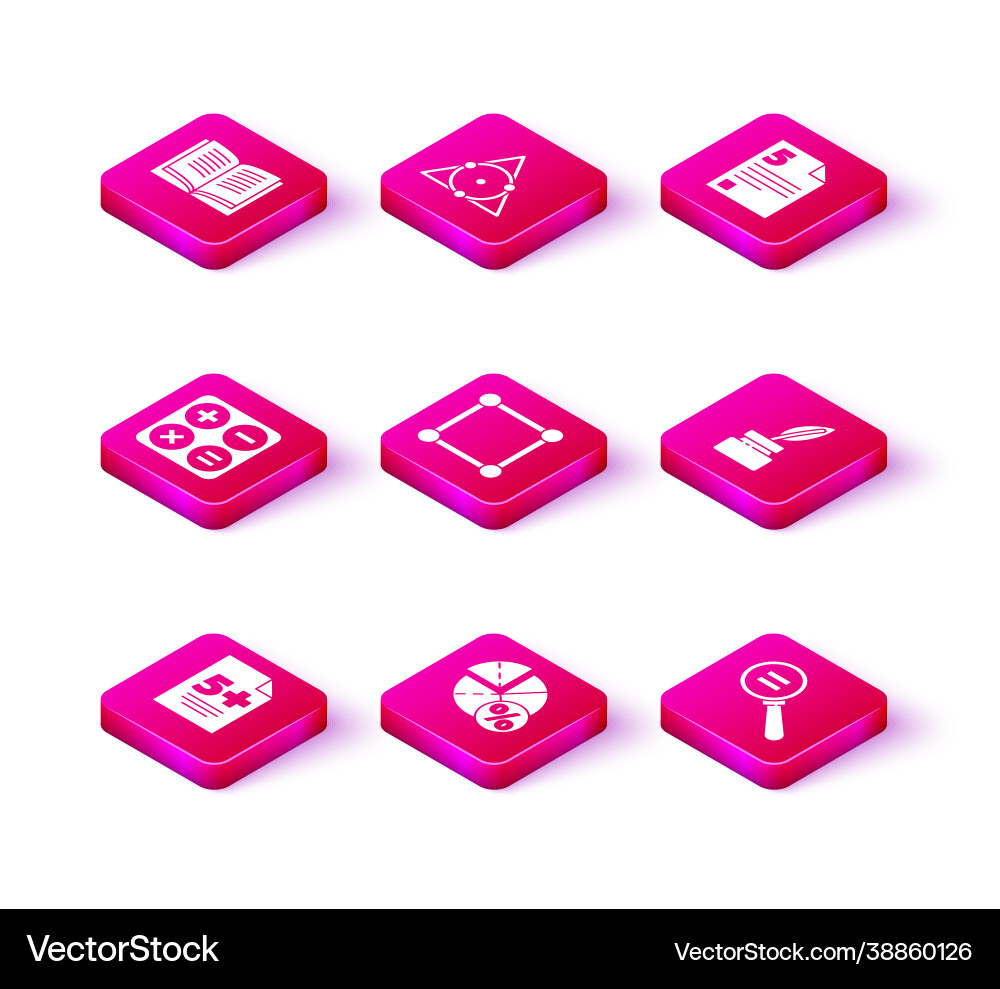 Set test or exam sheet graph schedule chart Vector Image