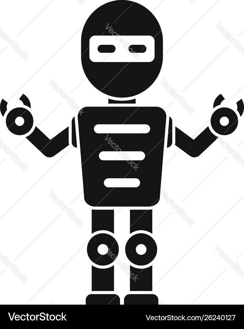 Chatbot icon simple style vector image