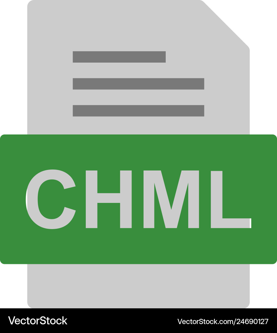 Chml file document icon vector image