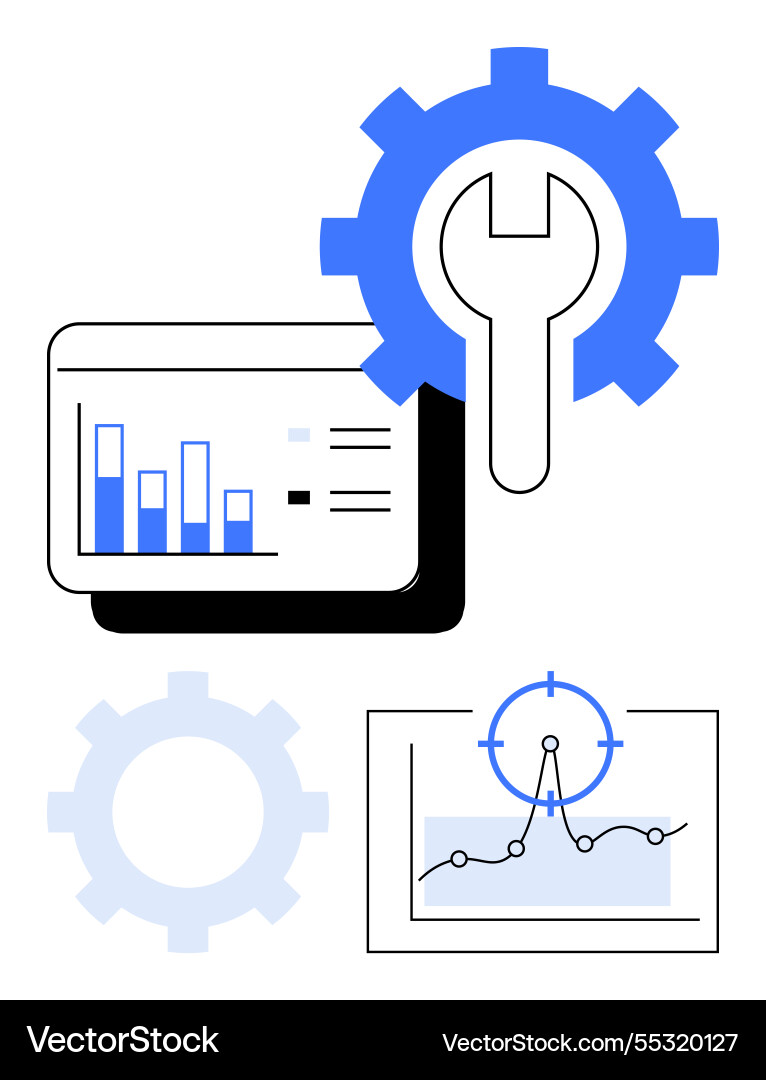 Data analytics and optimization concept Data analytics and optimization concept Vector Image