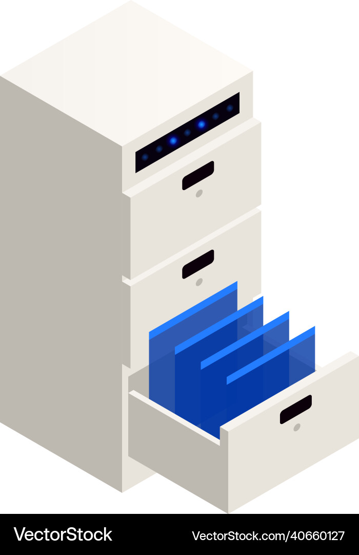 Data folders server composition Data folders server composition vector image