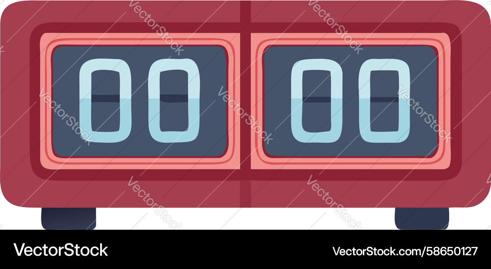 Digital flip clock icon retro time display Vector Image