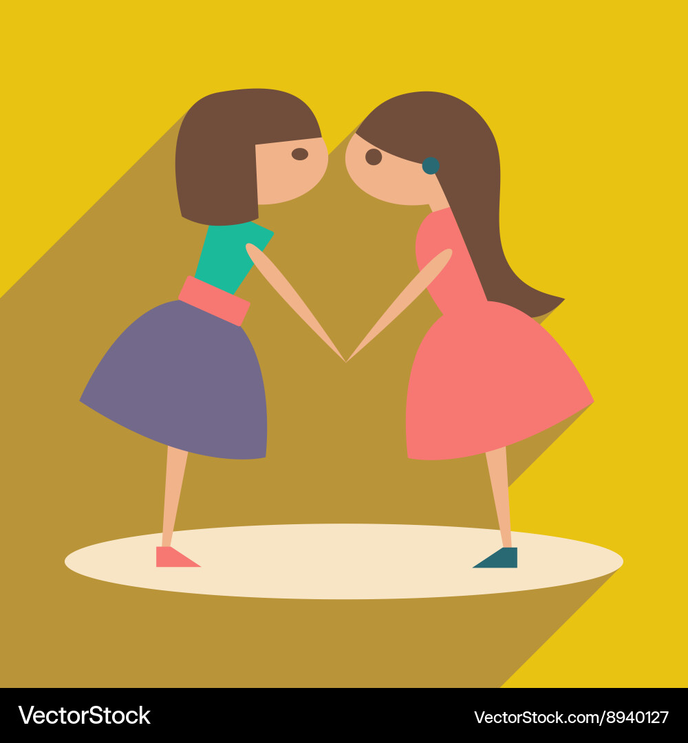 Flat with shadow icon and mobile application vector image