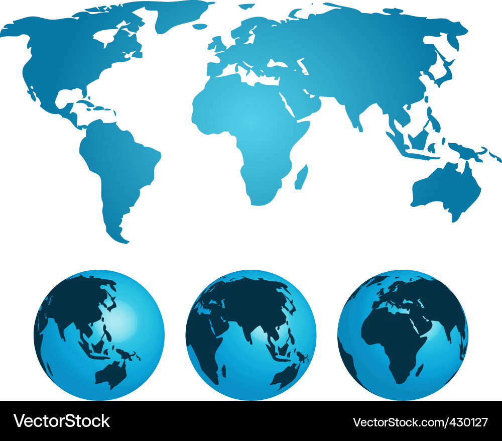 Global Map Collection Vector Image