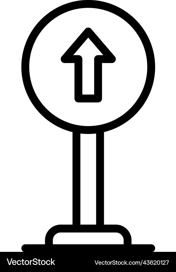 Go straight sign icon location map and navigation vector image