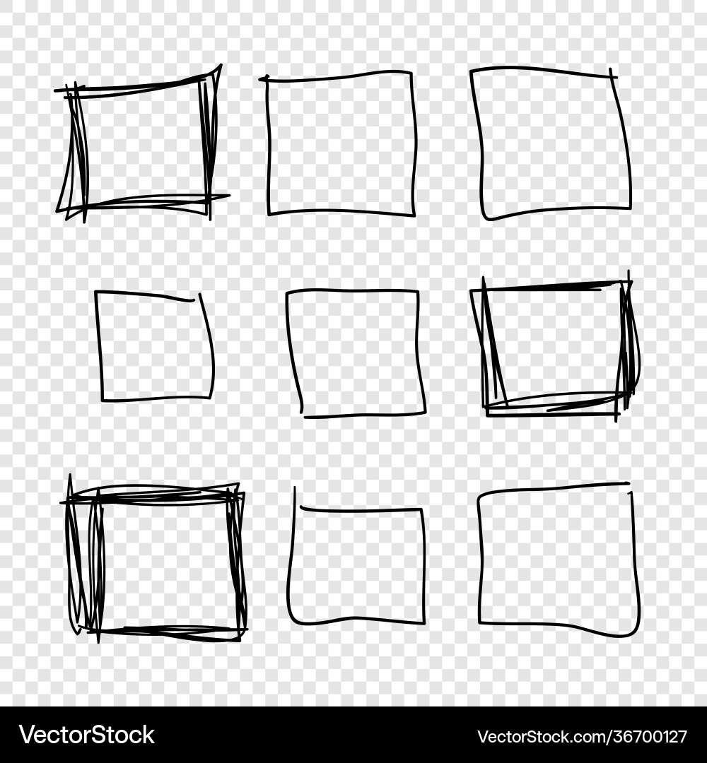 Hand drawn set objects for design use black Hand drawn set objects for design use black vector image
