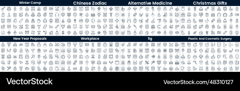 Linear style icons pack in this bundle include Linear style icons pack in this bundle include vector image