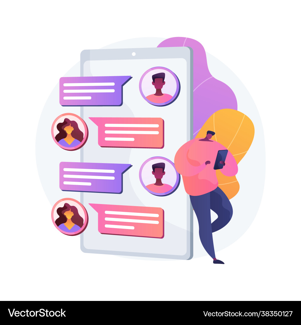 Messaging application abstract concept Messaging application abstract concept Vector Image