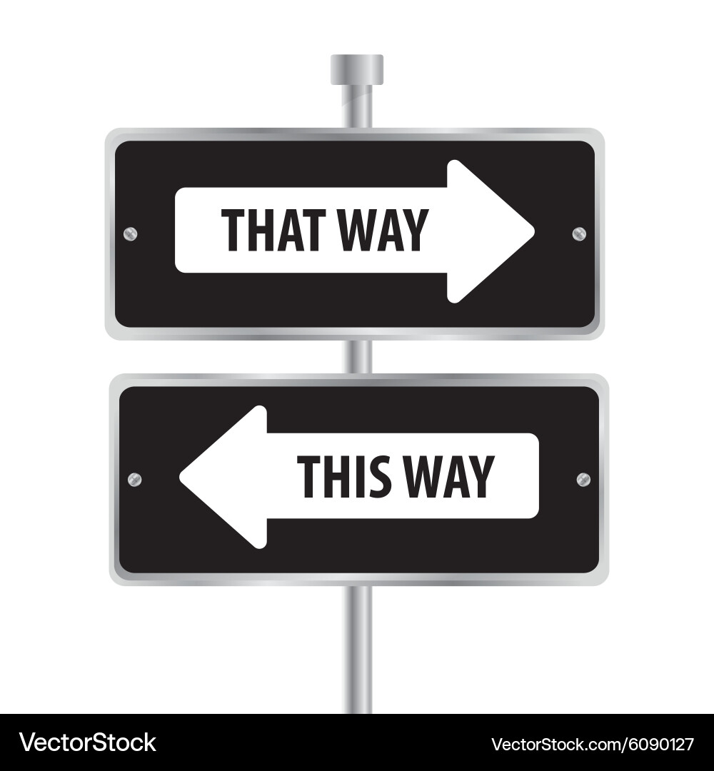 One way road sign advertising design vector image