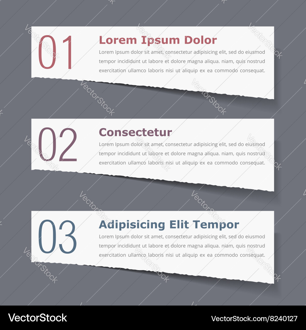 Papers with numbers vector image
