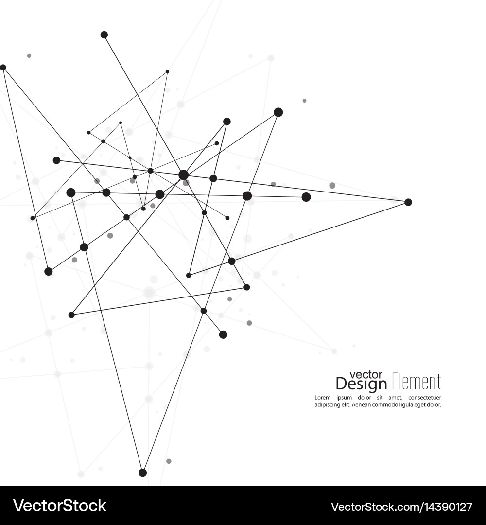 Particle Molecular Network Vector Image