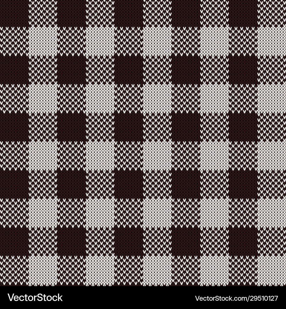 Rectangle seamless knitted pattern vector image